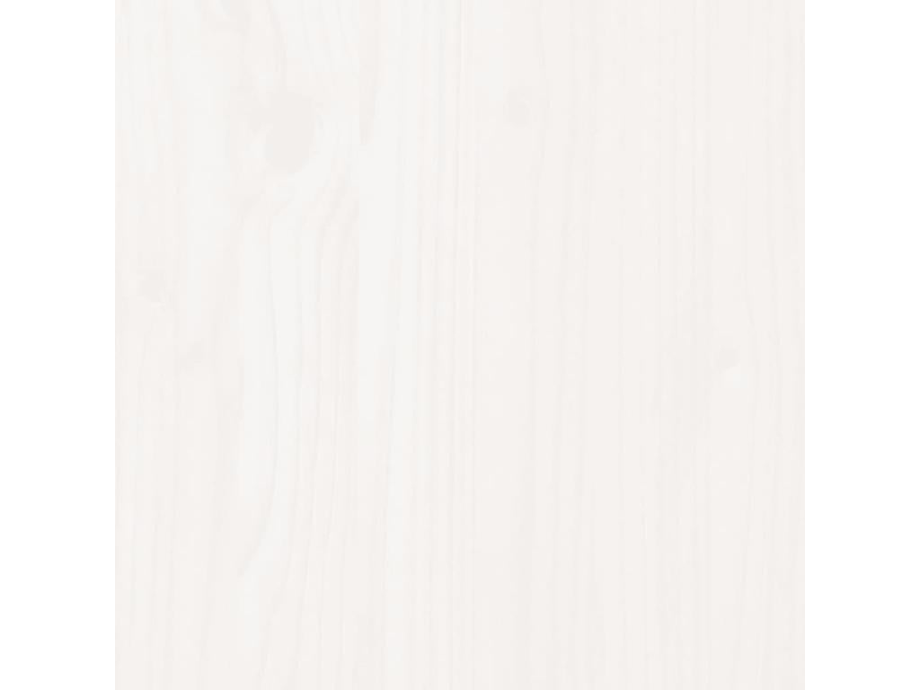 Cadre de lit - Bois - Blanc - 160 x 200 cm