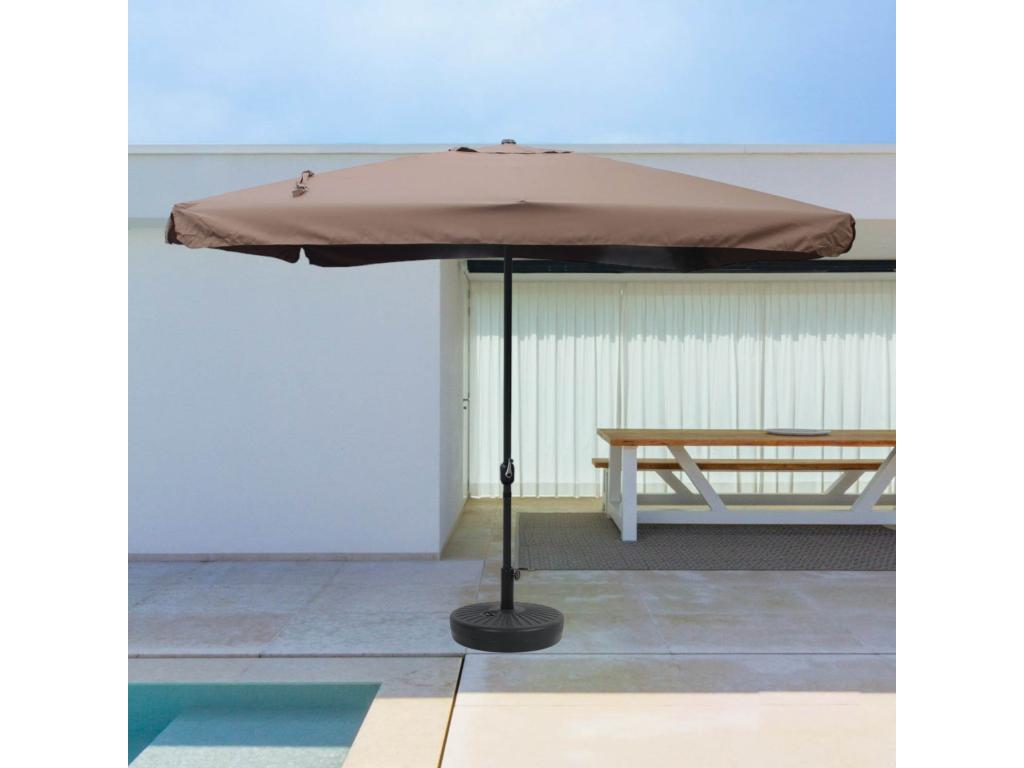 Parasol de terrasse - Aluminium - Beige