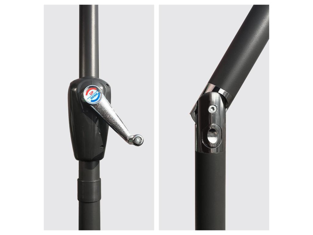 Parasol de terrasse - Polyester - Marron