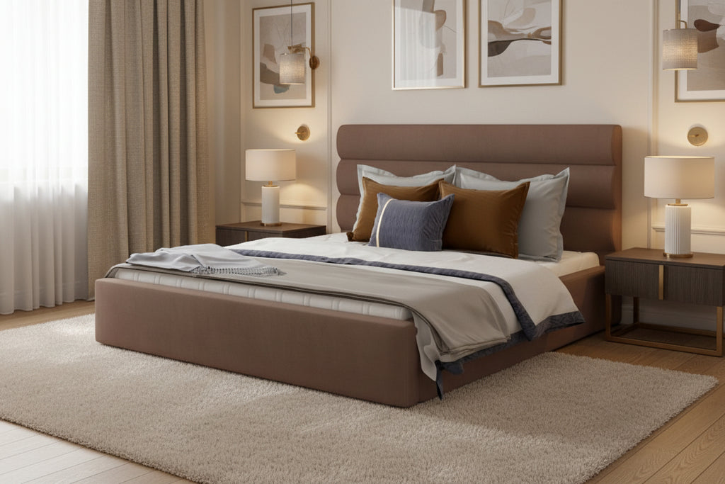 Lit - Velours - Marron