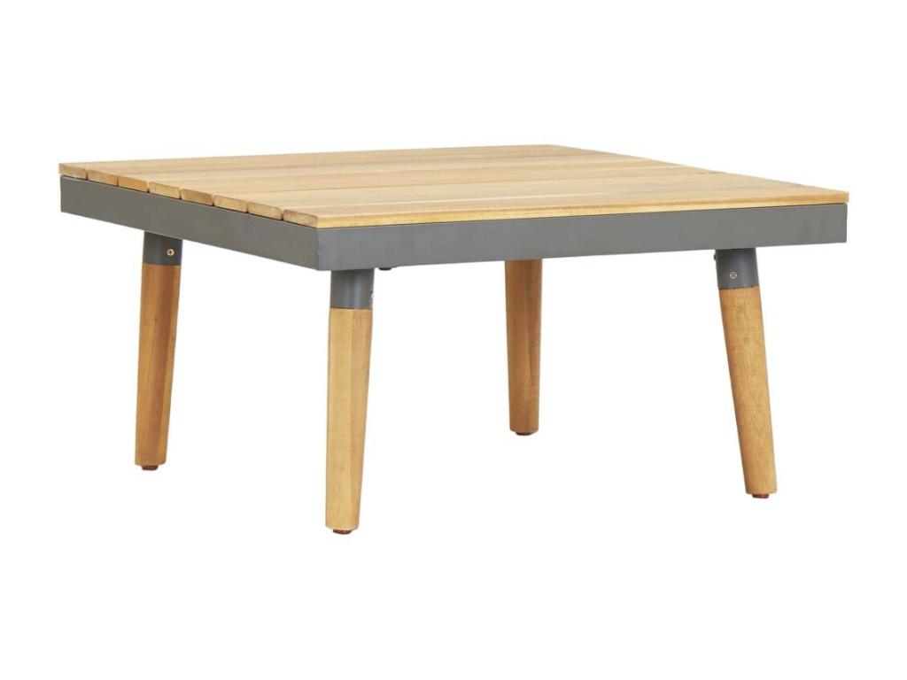 Ensemble de mobilier de jardin 7 pièces - Résine - Noir