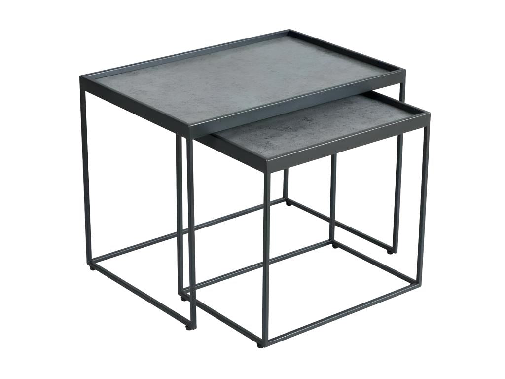 Table en verre gris