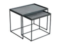 Table en verre gris