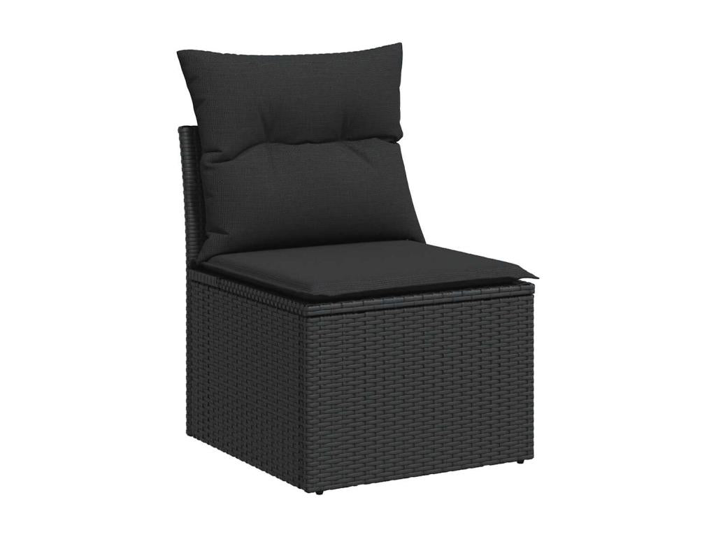 Ensemble de mobilier de jardin 5 pièces - Polyester - Gris