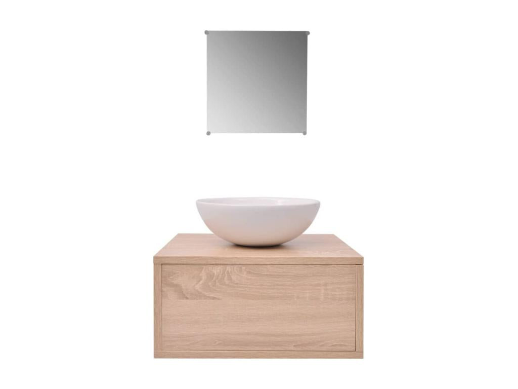 Lavabo - Bois - Beige