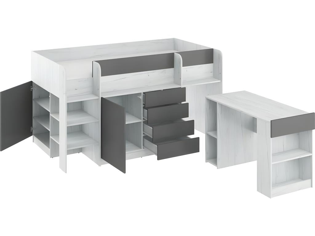 Lit - Panneau Et Dérivés De Bois - Marron - 90 x 200 cm