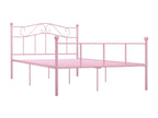 Cadre de lit - Métal - Rose - 120 x 200 cm