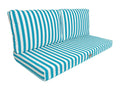 Ensemble de mobilier de jardin - Polyester - Bleu - 100 x 50 cm