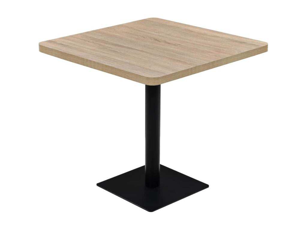 Table - Panneau Et Dérivés De Bois - Gris - 80 x 80 x 75 cm