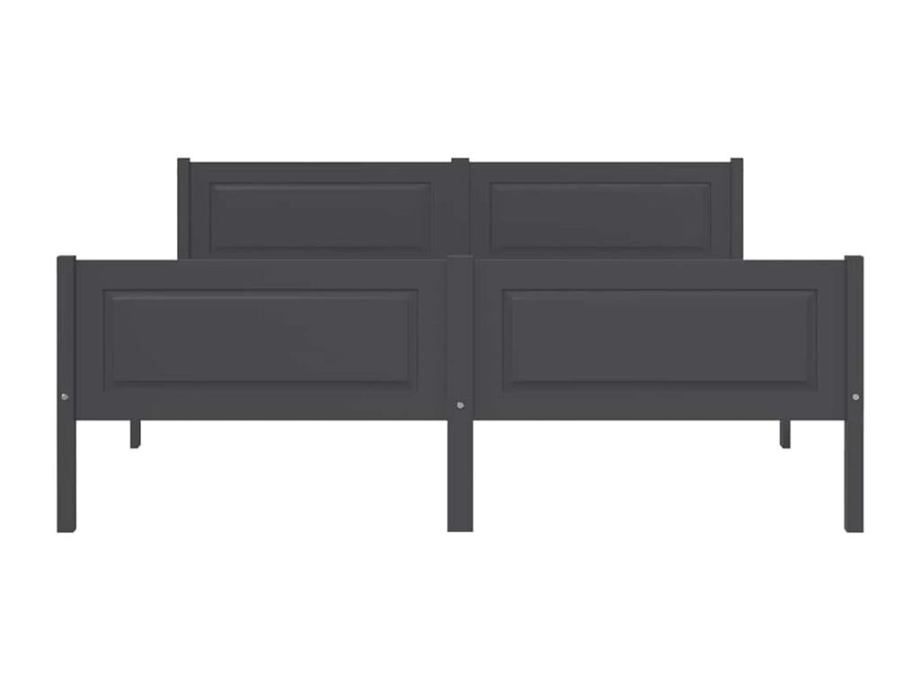 Cadre de lit - Bois - Gris - 120 x 200 cm