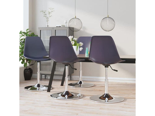 Ensemble de 4 pièces - Chaise - Tissu - Violet