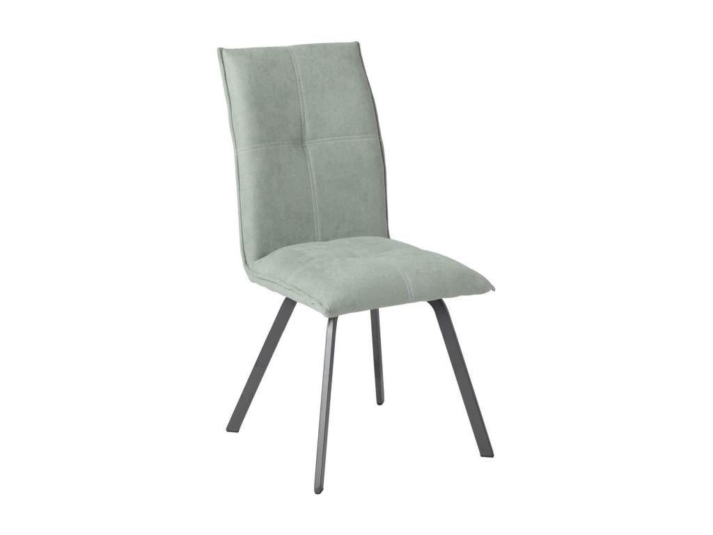 Ensemble de 4 chaises en tissu vert