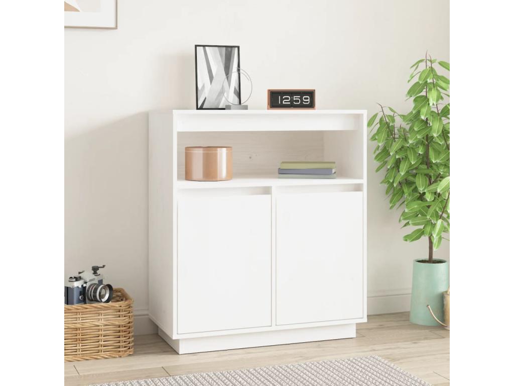 Buffet - Bois - Blanc - 70 x 34 x 80 cm