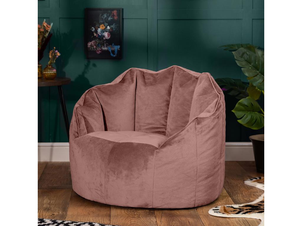 Fauteuil - 100 % polyester - Rose