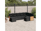 Ensemble de mobilier de patio 9 pièces - Bois - Anthracite