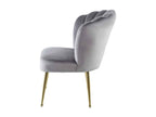 Fauteuil - Velours - Gris