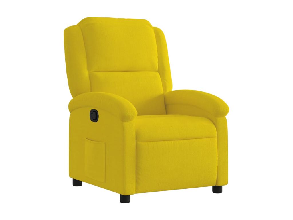 Fauteuil - Velours - Jaune