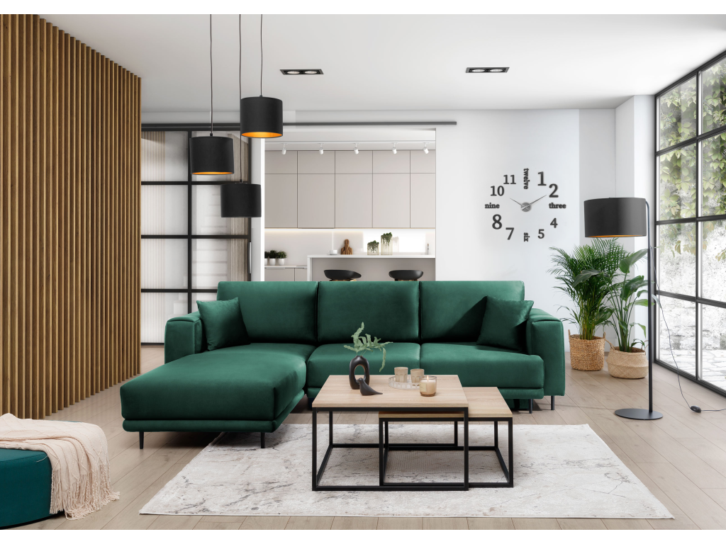 Canapé en velours vert