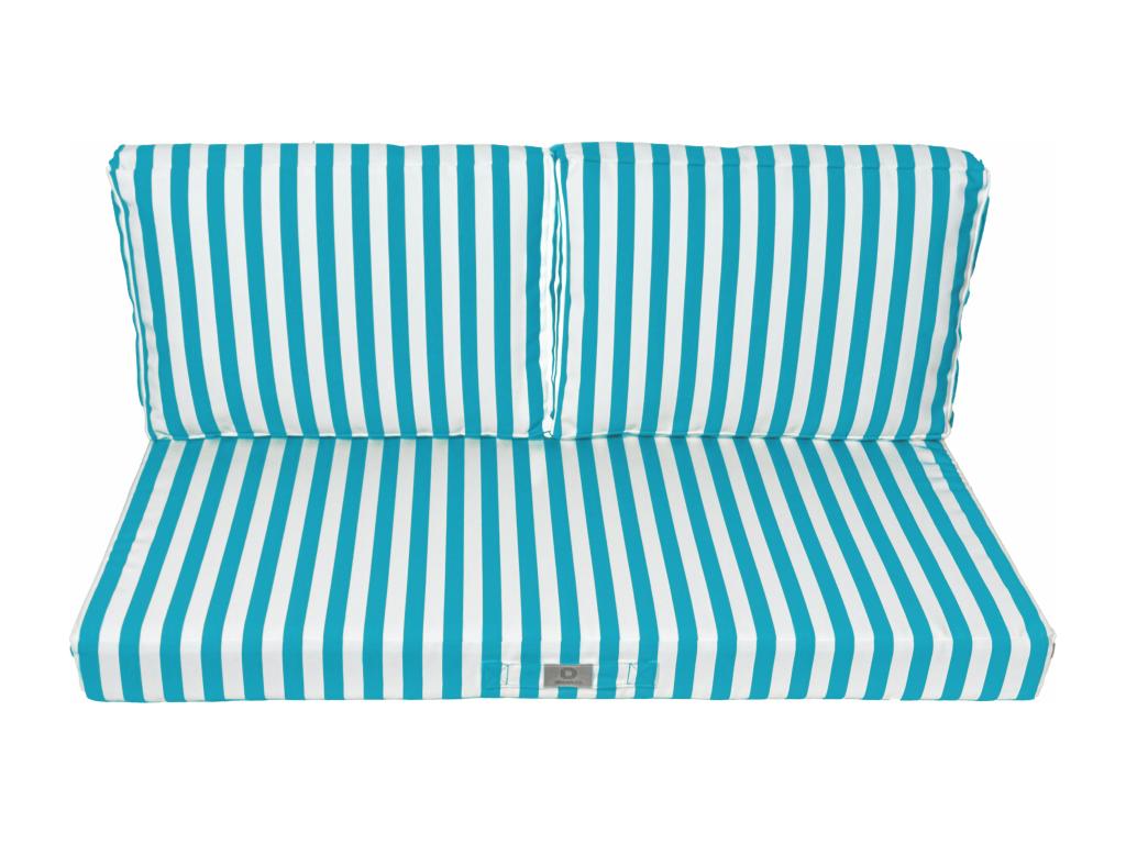 Ensemble de mobilier de jardin - Polyester - Bleu - 100 x 50 cm