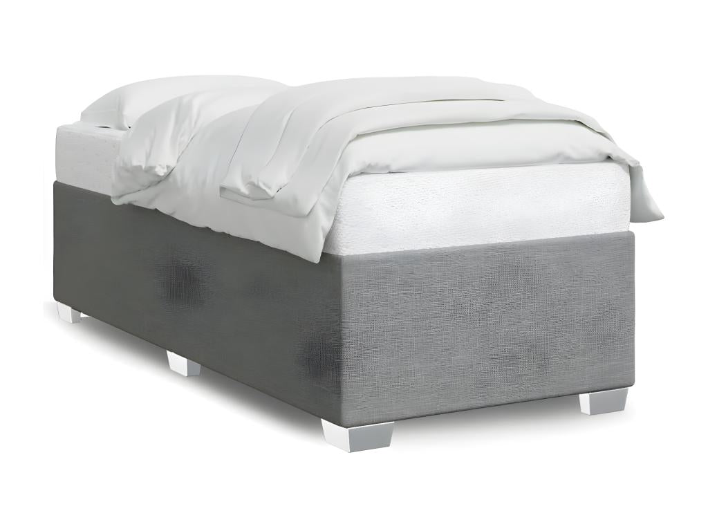 Cadre De Lit - Panneau Et Dérivés De Bois - Gris - 100 x 200 cm