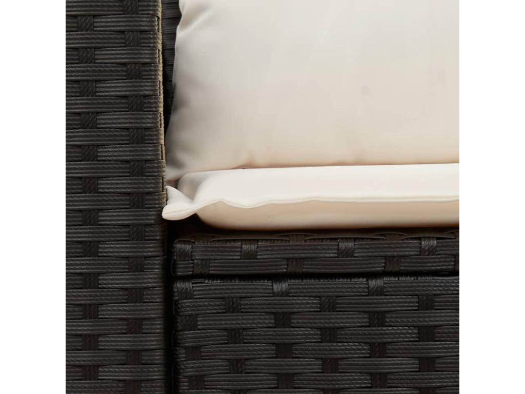 Canapé d'extérieur - Résine - Gris