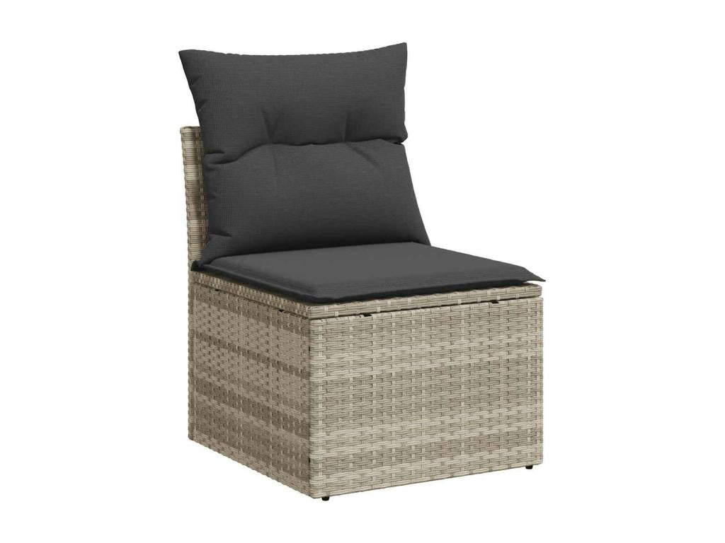 Ensemble de mobilier de jardin 9 pièces - Polyester - Beige