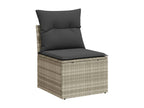Ensemble de mobilier de jardin 9 pièces - Polyester - Beige