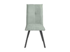 Ensemble de 4 chaises en tissu vert