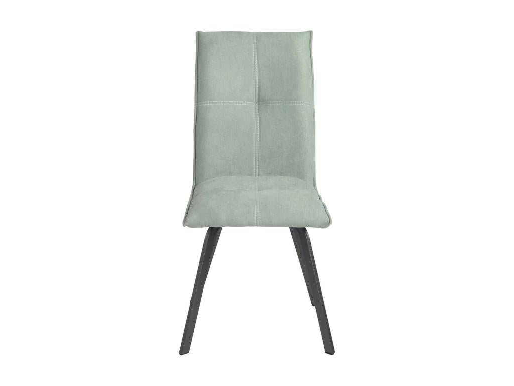 Ensemble de 4 chaises en tissu vert