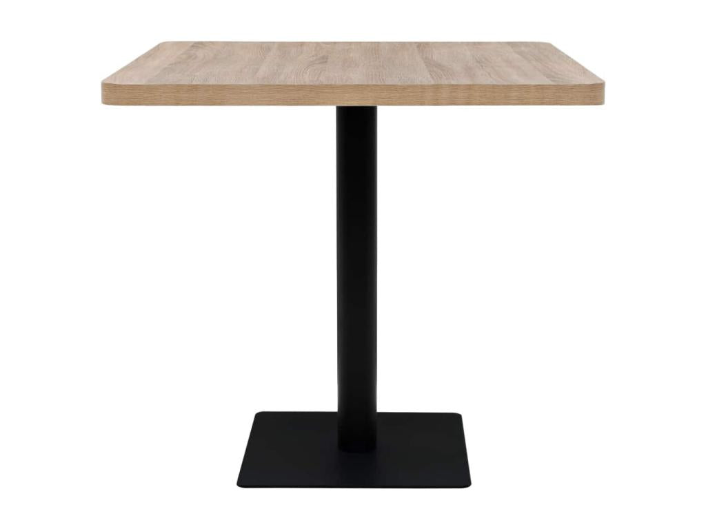 Table - Panneau Et Dérivés De Bois - Gris - 80 x 80 x 75 cm