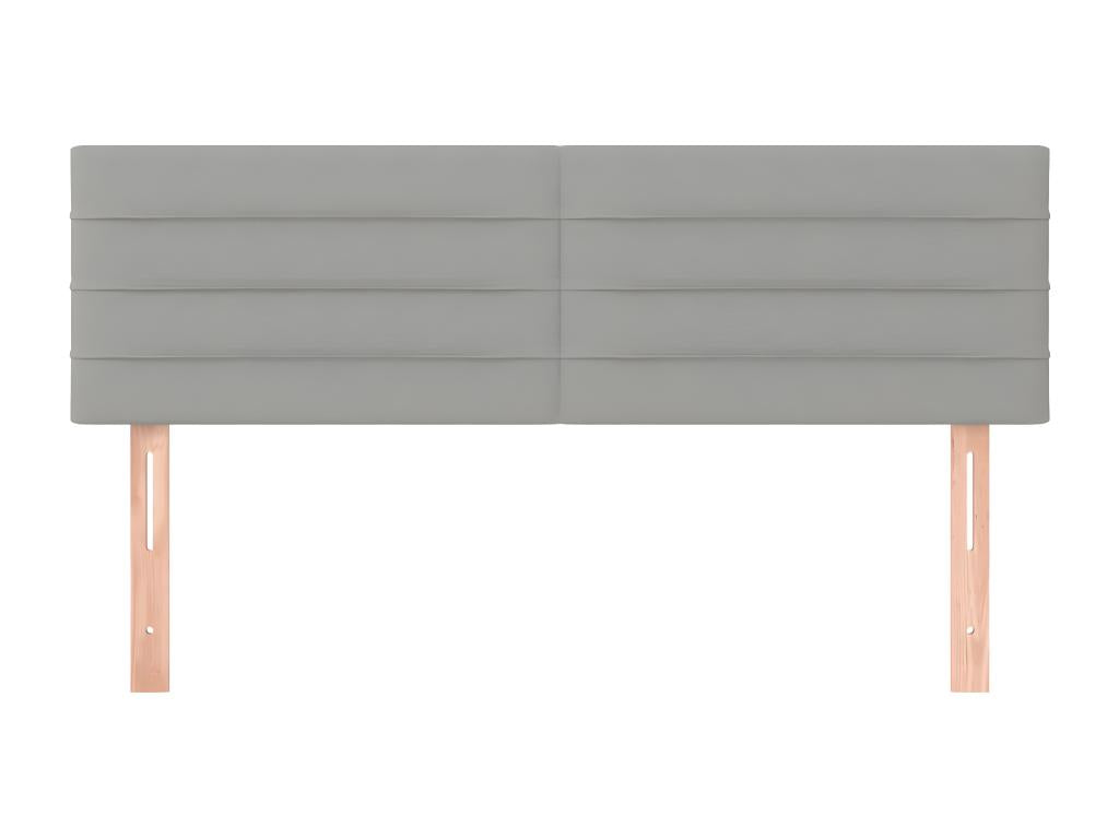 Lit - Bois - Gris - 140 x 190 cm