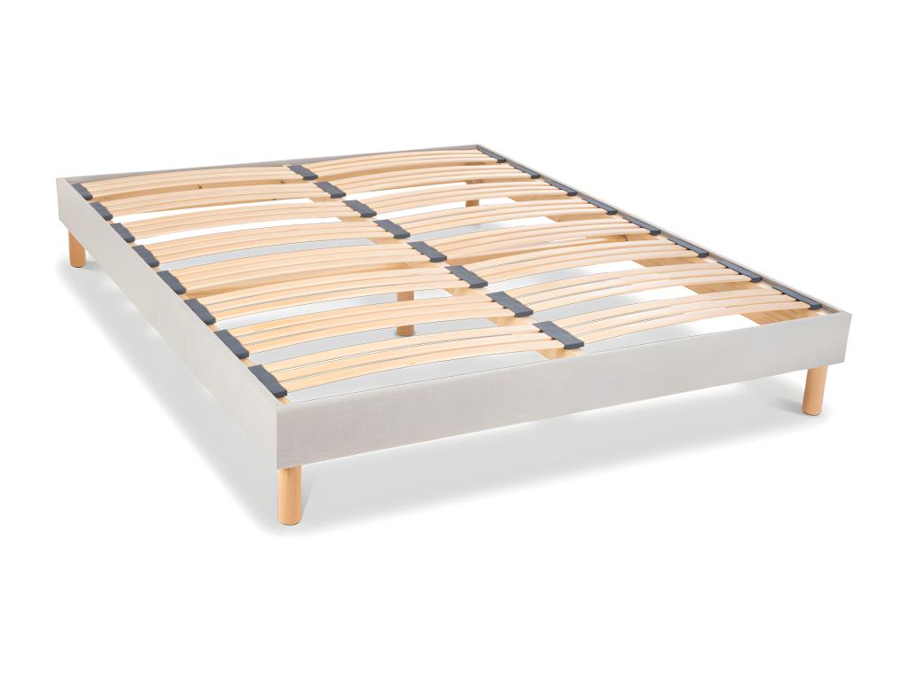 Sommier - Mdf, Epicéa, Polypropylène - Gris - 180 x 200 cm
