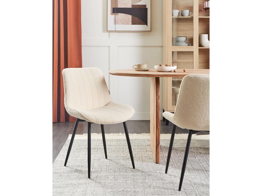 Ensemble 2 pièces - Fauteuil - Velours - Beige