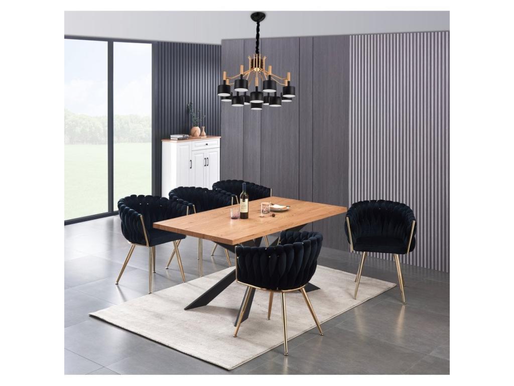 Fauteuil - Velours - Noir