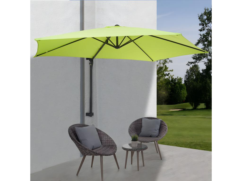 Parasol de terrasse - Polyester - Bleu - 300 x 280 x 163 cm