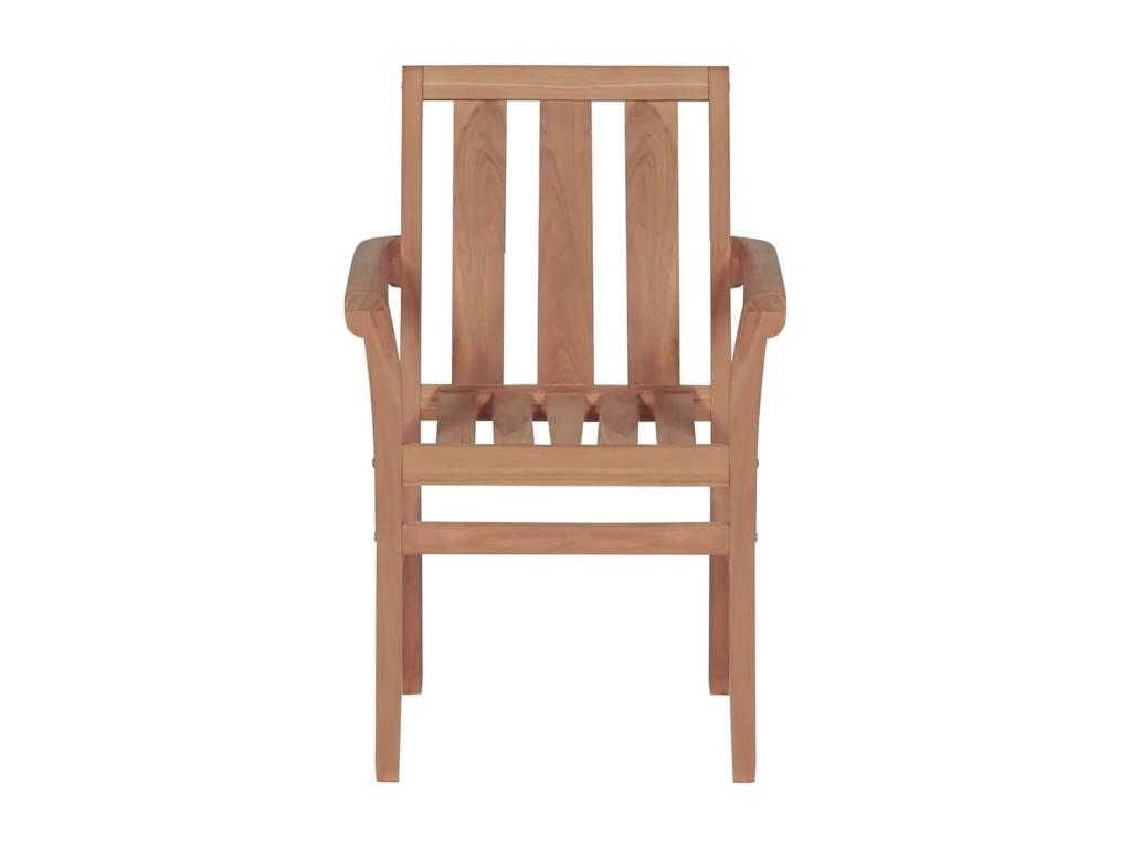 Ensemble de 2 chaises de jardin en céramique marron