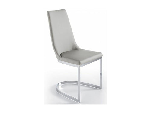 Ensemble de 4 pièces - Chaise - Simili - Gris