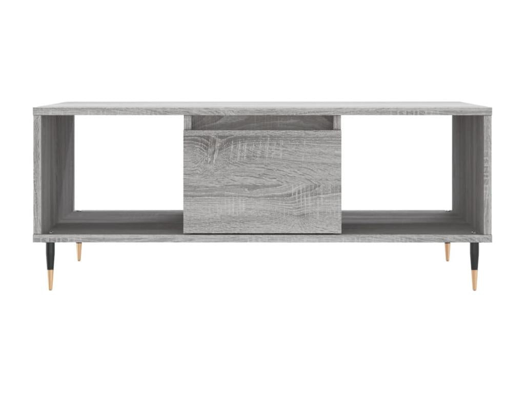 Table - Panneau Et Dérivés De Bois - Gris - 90 x 50 x 36,5 cm