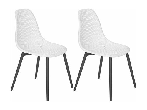 Chaise 2 pièces - Acier - Blanche