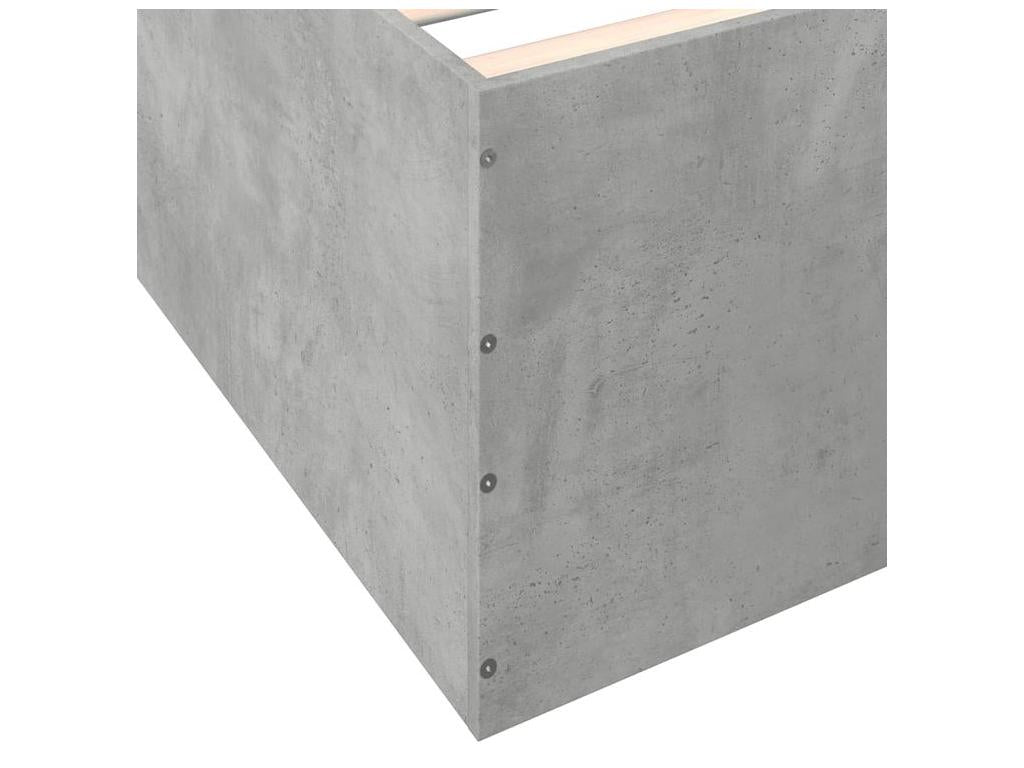 Cadre de lit - Bois - Gris