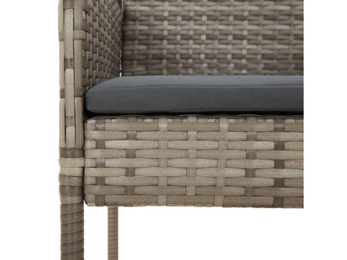 Ensemble de salle à manger d'extérieur 3 pièces - Métal - Argent