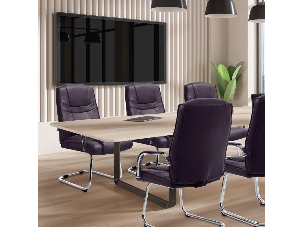 Ensemble de 2 chaises - Simili - Marron