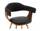 4 pièces - Chaise - Fourrure Synthétique - Noir