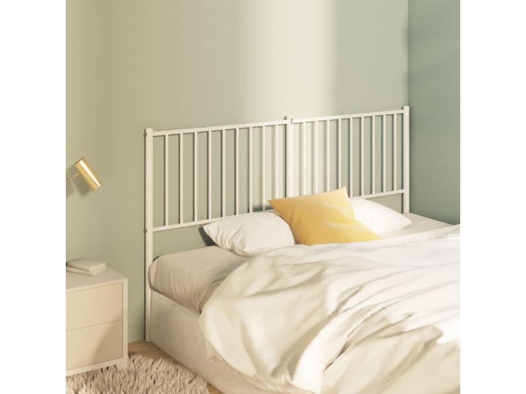 Tête de lit - Acier - Blanc - 160 x 200 cm