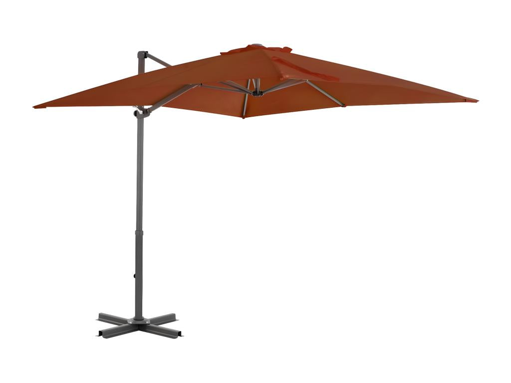Parasol de terrasse - Aluminium - Marron - 250 x 250 cm
