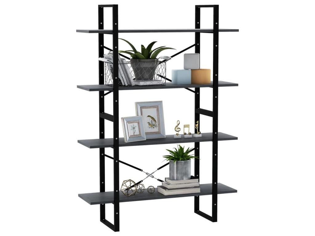 Bibliothèque - Bois - Gris