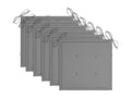 Ensemble de 6 chaises de jardin - Bois - Gris