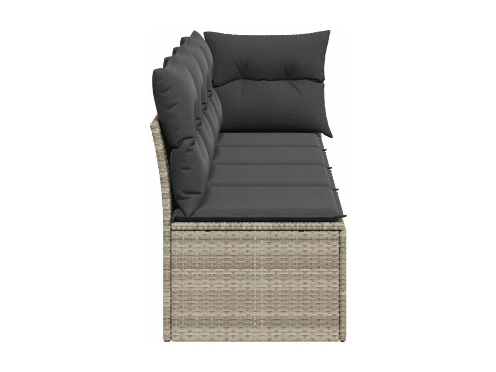 Canapé d'extérieur - Plastique - Gris