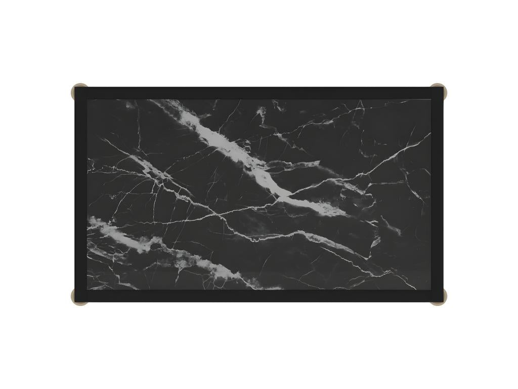 Table - Verre - Noir - 60 x 35 x 75 cm