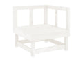 Ensemble de mobilier de patio 6 pièces - Bois - Blanc